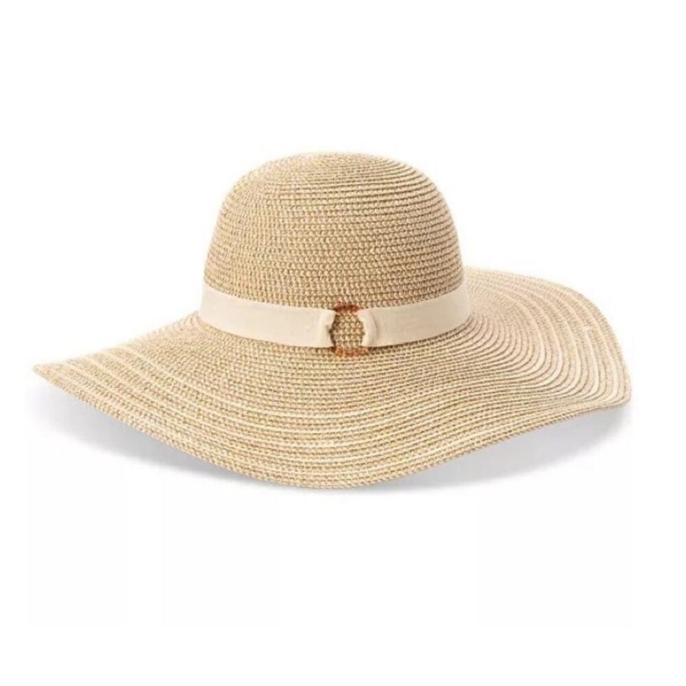 INC International Concepts Natural Floppy Straw Hat Sz O/S NWT